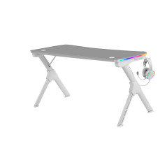 Mars Gaming MGD140RGBW scrivania per computer Grigio, Bianco