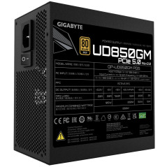 GIGABYTE UD850GM PG5 V2 Alimentatore – PCIe Gen 5.1, 80 PLUS Gold, Design completamente modulare, Ventola da 120 mm,