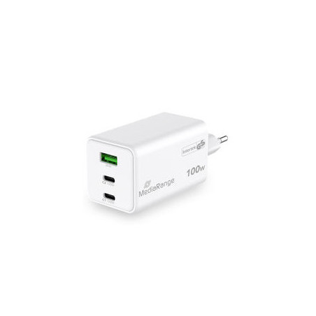 MediaRange MRMA123 Caricabatterie per dispositivi mobili Computer portatile, Smartphone, Tablet Bianco AC Ricarica rapida