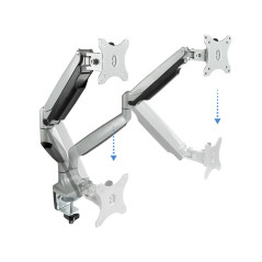 TooQ DB3132TNR-S Supporti a parete per TV 81,3 cm (32") Scrivania Argento