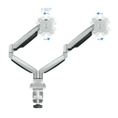TooQ DB3132TNR-S Supporti a parete per TV 81,3 cm (32") Scrivania Argento