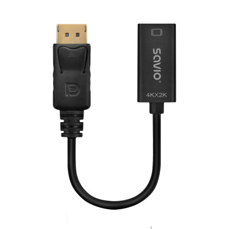 Savio AK-62 cavo e adattatore video 0,2 m DisplayPort HDMI Nero