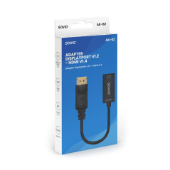 Savio AK-62 cavo e adattatore video 0,2 m DisplayPort HDMI Nero