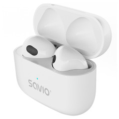 Savio TWS-01 PRO cuffia e auricolare Cuffie Wireless In-ear Musica Giornaliera Bluetooth Bianco