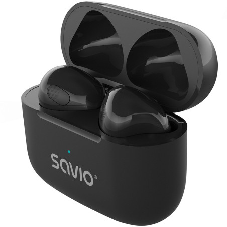 Savio TWS-02 PRO cuffia e auricolare Cuffie Wireless In-ear Musica/Giornaliera USB tipo-C Bluetooth Nero