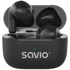 Savio TWS-02 PRO cuffia e auricolare Cuffie Wireless In-ear Musica Giornaliera USB tipo-C Bluetooth Nero