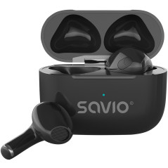 Savio TWS-02 PRO cuffia e auricolare Cuffie Wireless In-ear Musica Giornaliera USB tipo-C Bluetooth Nero