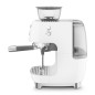 Smeg Macchina da Caffè Espresso Manuale con macinacaffè integrato 50's Style – Bianco LUCIDO – EGF03WHEU Smeg Macchina da Caffè Espresso Manuale con macinacaffè integrato 50's Style – Bianco LUCIDO – EGF03WHEU