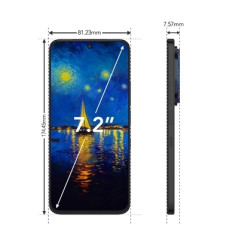 SMARTPHONE TCL 5G 60 ULTRA T951K-2ALCA112 7.2/NXTPAPER 12GB/256GB DARK D.SIM AND.15 5200MAH FACE ID/FINGER PRINT COVER