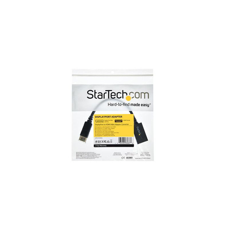 StarTech.com Adattatore DisplayPort a HDMI - Convertitore DisplayPort DP a HDMI DP maschio a HDMI femmina - 1920x1200