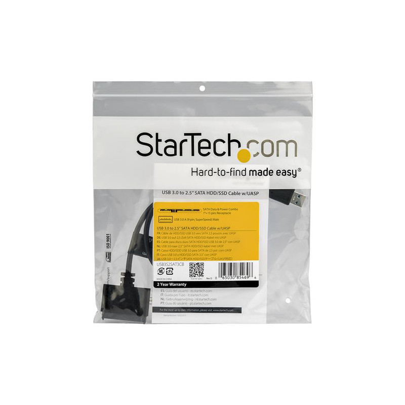 StarTech.com Cavo Adattatore per dischi rigidi USB 3.0 a SATA III da 2.5`` con UASP - Convertitore Sata SSD/HDD