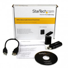 StarTech.com Scheda Audio Esterna Stereo USB 2.0 - Adattatore esterno scheda audio Stereo USB 2.0 a 3,5 mm Jack audio