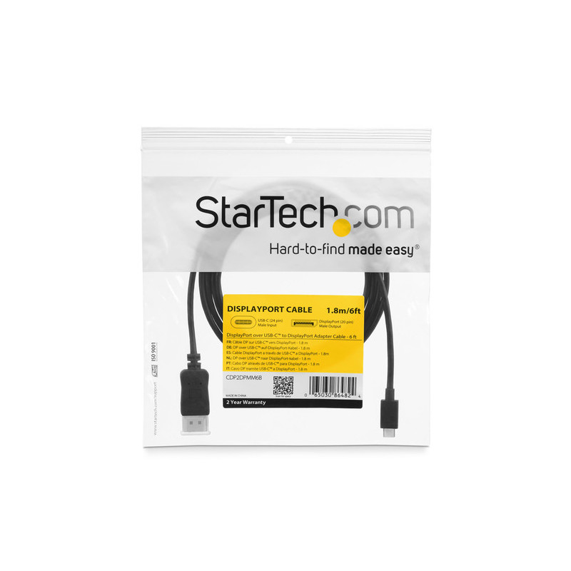 StarTech.com Cavo Adattatore USB-C a DisplayPort da 1,8m - 4k 60hz