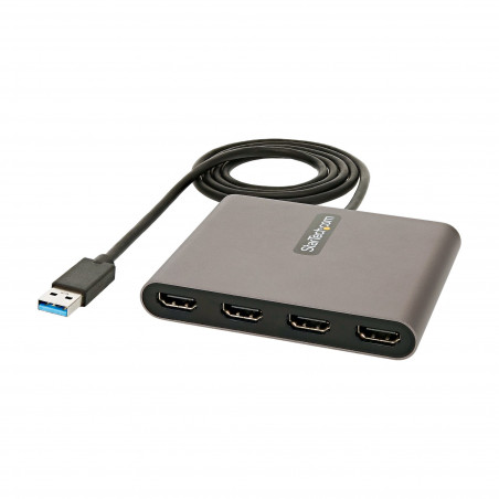 StarTech.com Adattatore USB-A a HDMI 1080p 60 Hz a 4 porte - Convertitore USB tipo A a HDMI - Multi Monitor Dongle Adapter - Ada